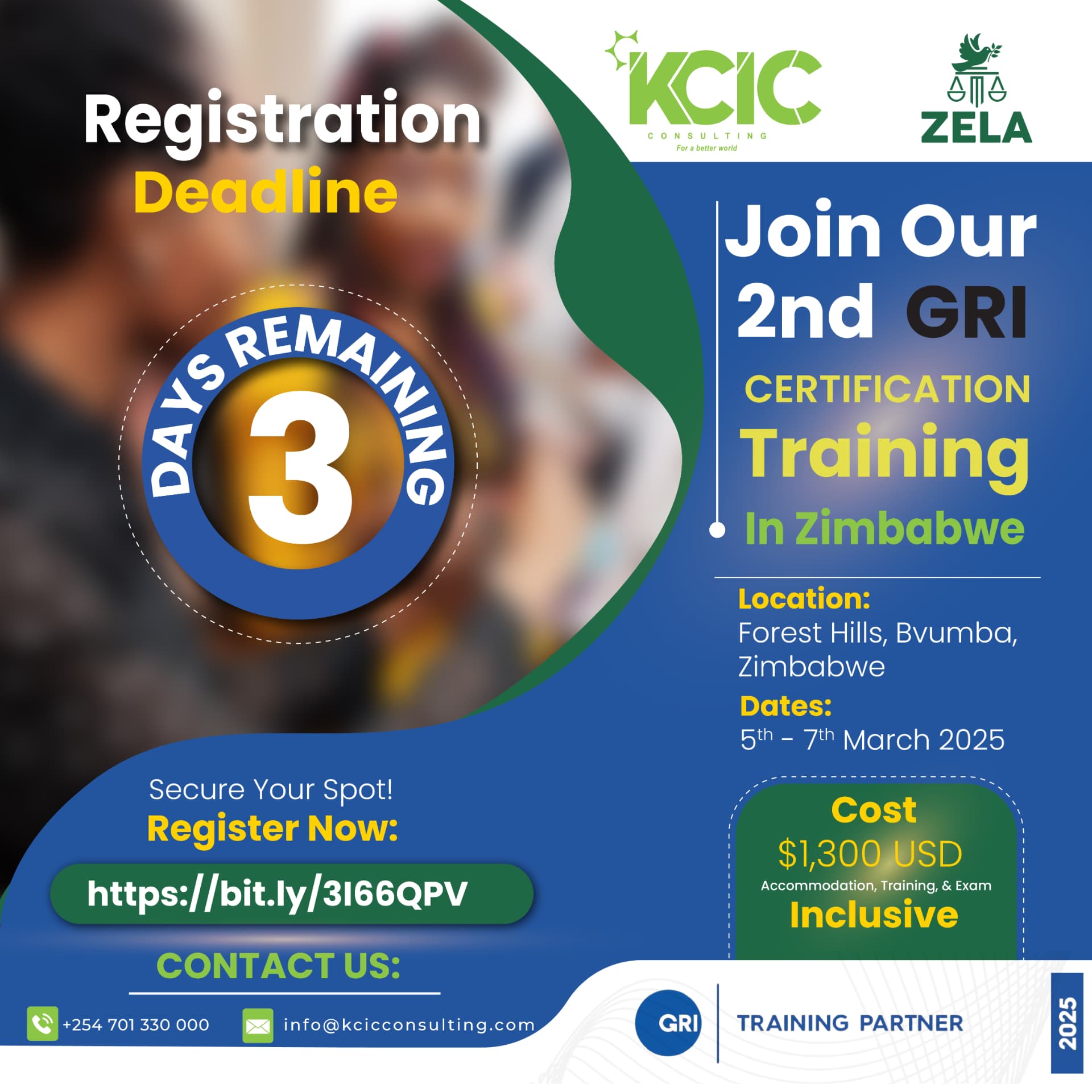 KCIC Consulting GRI Certification Training cohort poster