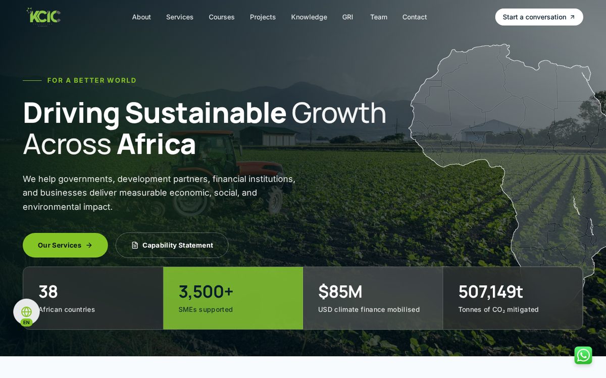 KCIC Consulting Limited (KCL) website preview