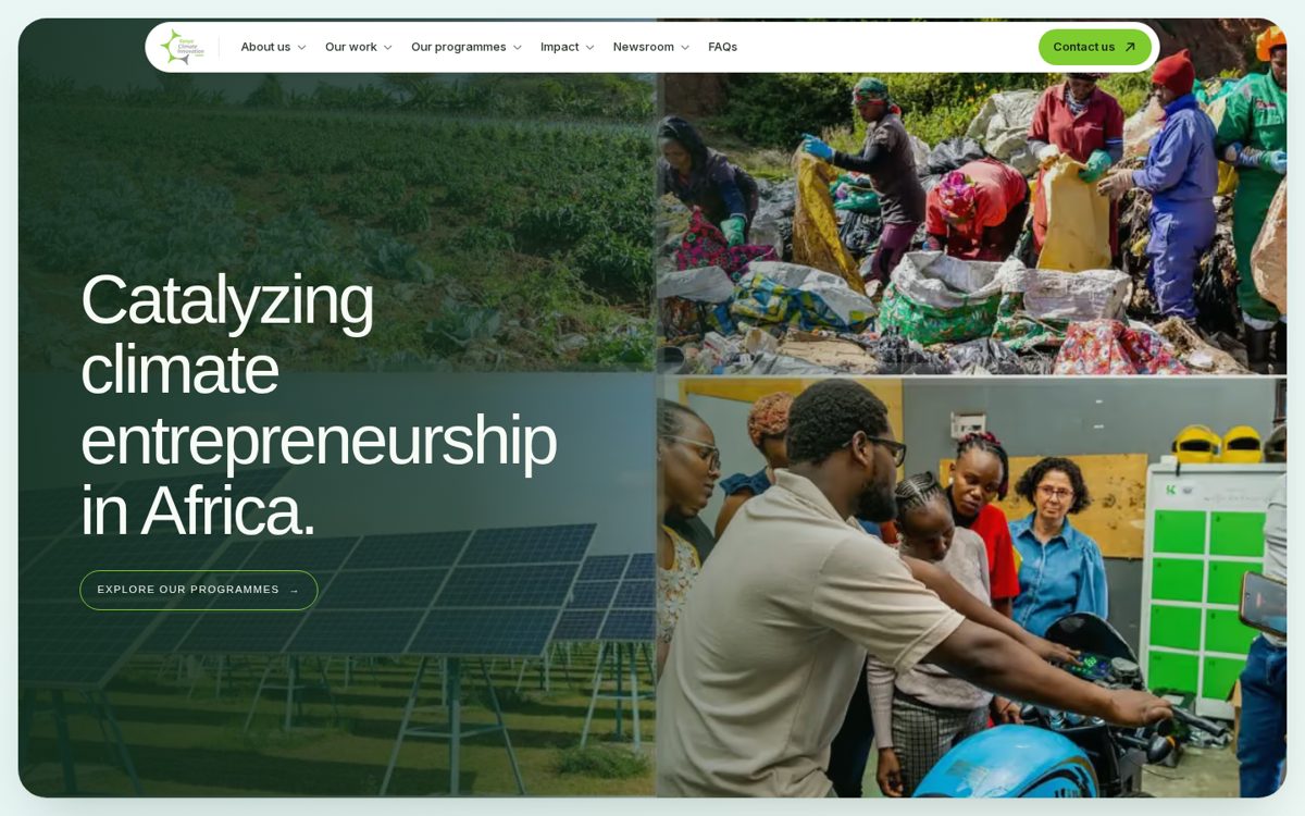 Kenya Climate Innovation Centre (KCIC) website preview
